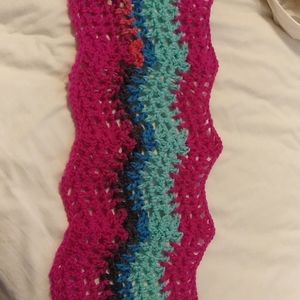 Chevron Rainbow shawl. Measures 3× 5 feet